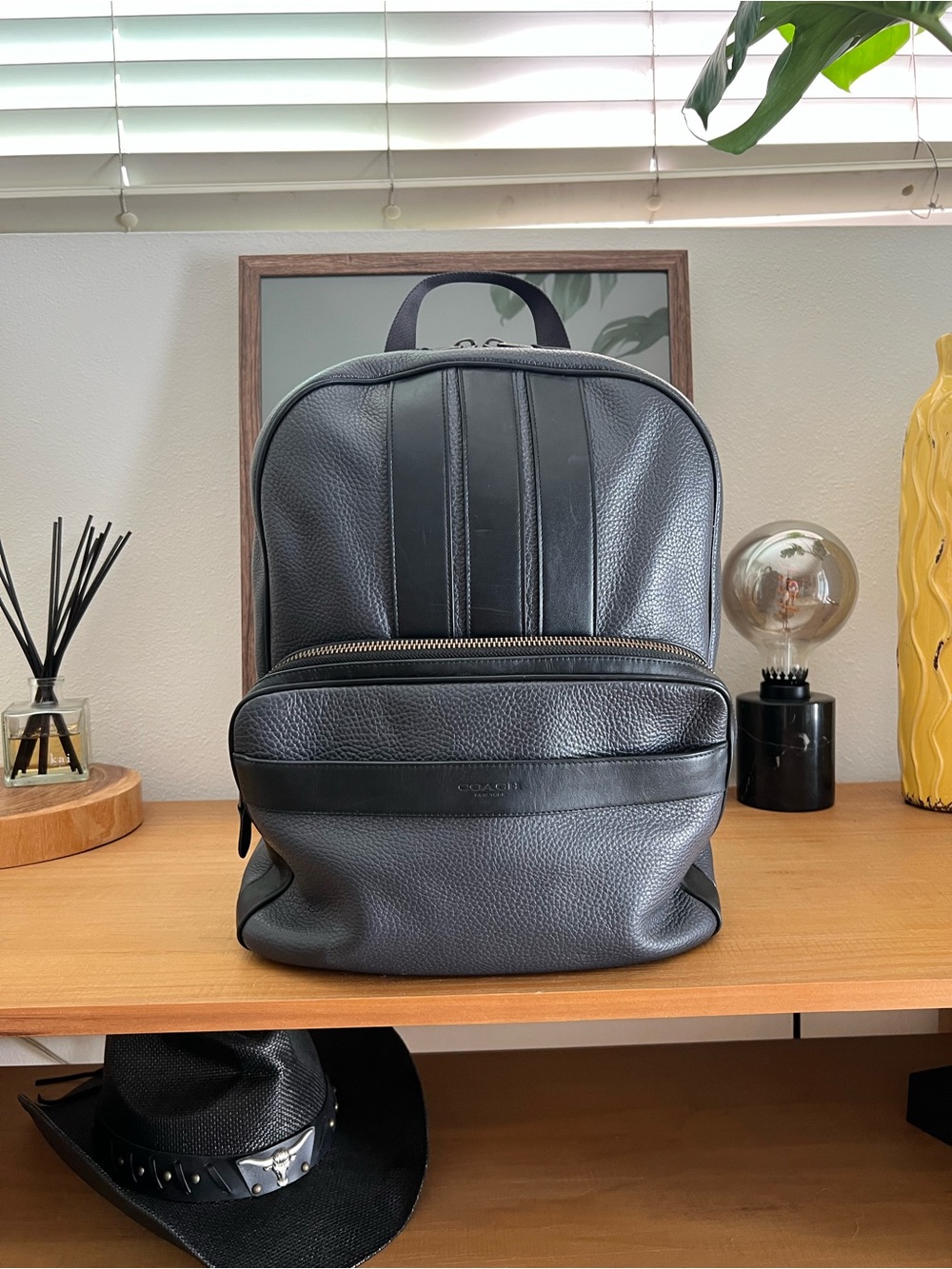Coach Bond Backpack Pebble Leather Black Men’s Laptop Backpack